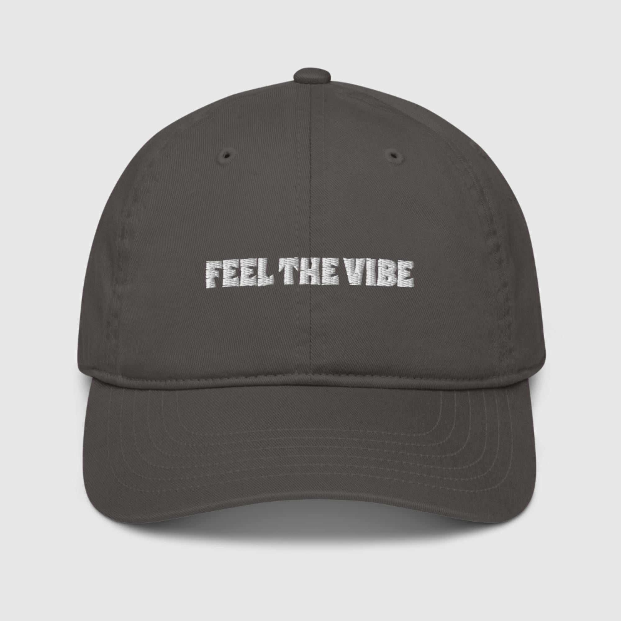 Organic baseball cap - Feel The Vibe - Sunset Harbor Clothing